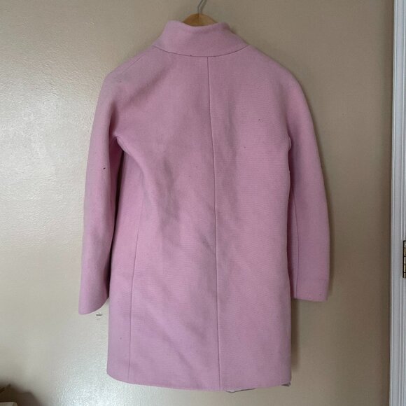J. Crew Mock Neck Full Zip Cocoon Coat Long Sleeve Size 0 Pink - Picture 4 of 4